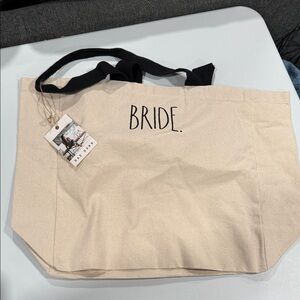 Rae Dunn Cream and Black Bride Tote Bag
